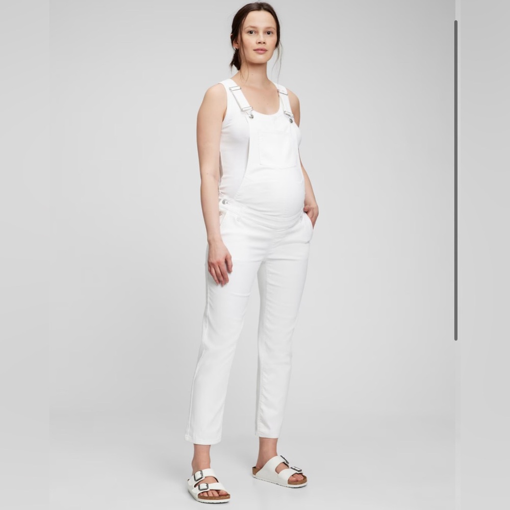 Gap Maternity Denim overalls in white